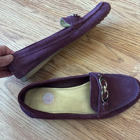 Coach Fortunata burgundy suede loafers - Picture 6 of 8